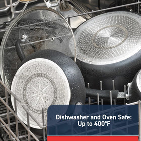 T-Fal Experience induction-compatible base works on any cooktop.