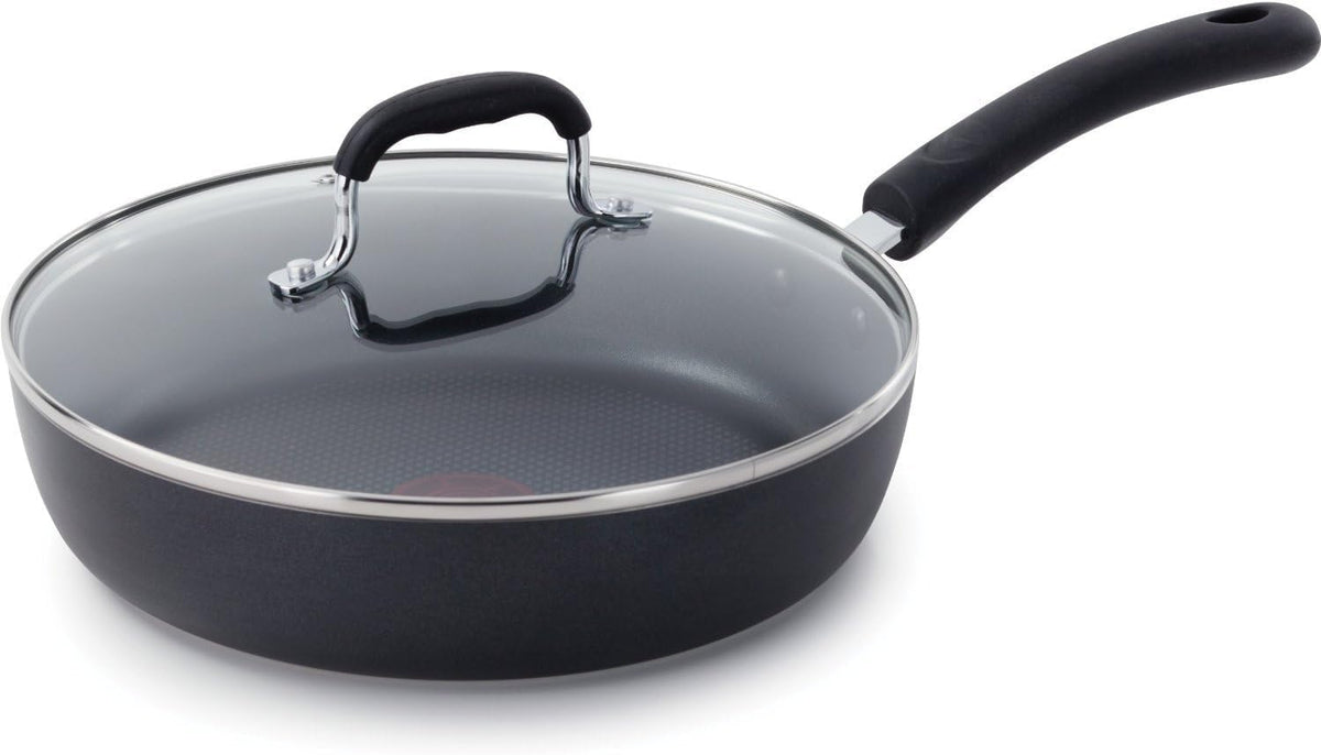T-Fal Experience non-stick fry pan front view delivers even heating for quick meals.