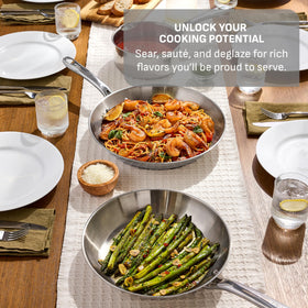 T-Fal Gourmet oven-safe pans up to 500°F for stove-to-oven recipes