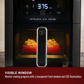 T-Fal Infrared Air Fryer crispy finish setting for textured coatings
