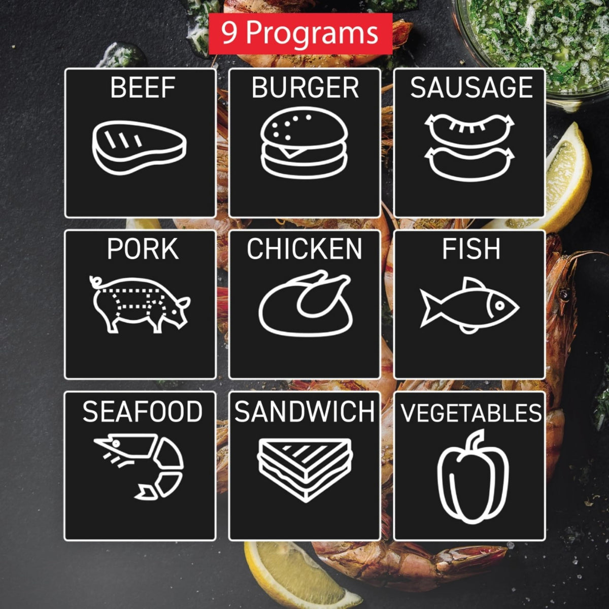 T-Fal OptiGrill XL nine automatic programs simplify grilling choices