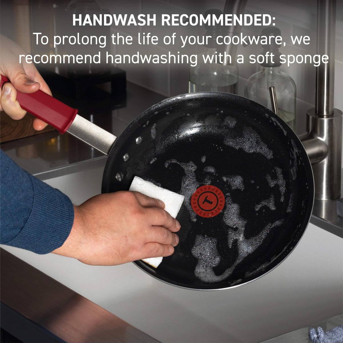 T-Fal VX3 searing salmon or steak with confidence in a 10-inch pan.