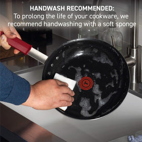 T-Fal VX3 searing salmon or steak with confidence in a 10-inch pan.
