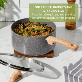 Oven safe up to 350°F for Revive ceramic cookware.
