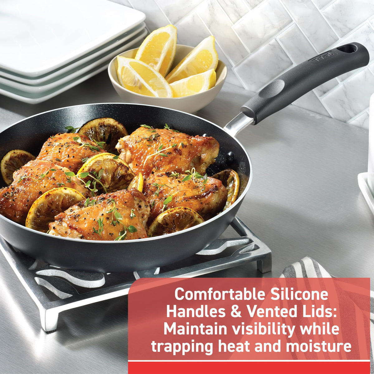T-Fal Signature 5.5-quart Dutch oven with lid for braises