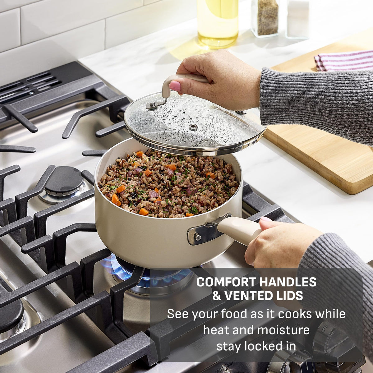 T-Fal Signature 5-quart Dutch oven with lid for hearty one-pot meals.
