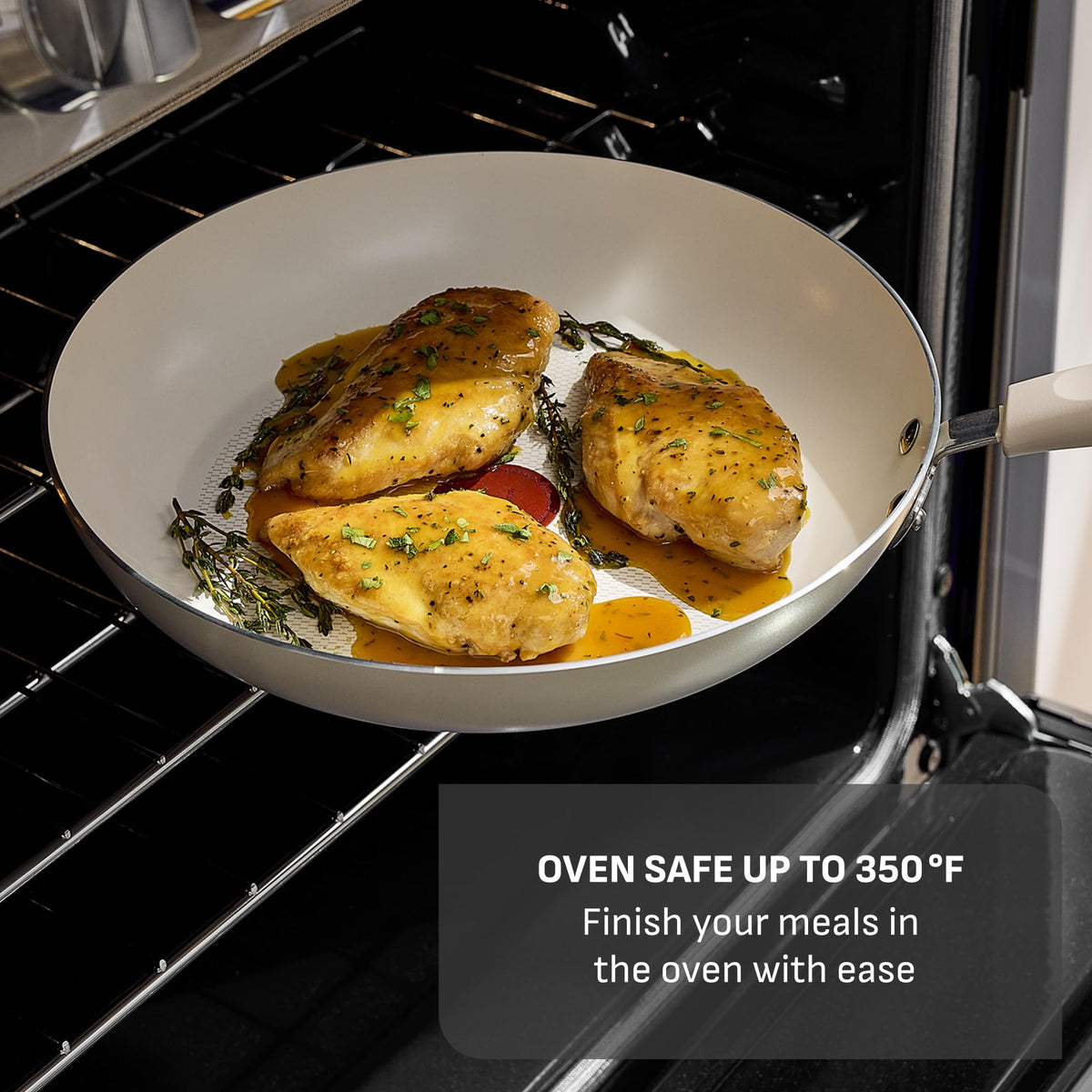 T-Fal Signature dishwasher safe design for quick cleanup after meals.