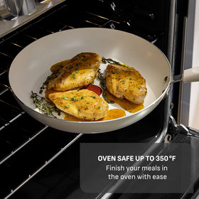 T-Fal Signature dishwasher safe design for quick cleanup after meals.