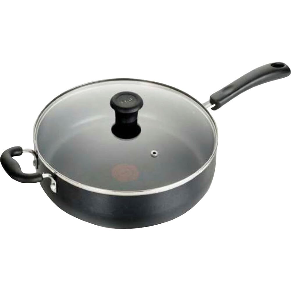 T-Fal Specialty nonstick saute pan with glass lid, clear view for monitoring cooking