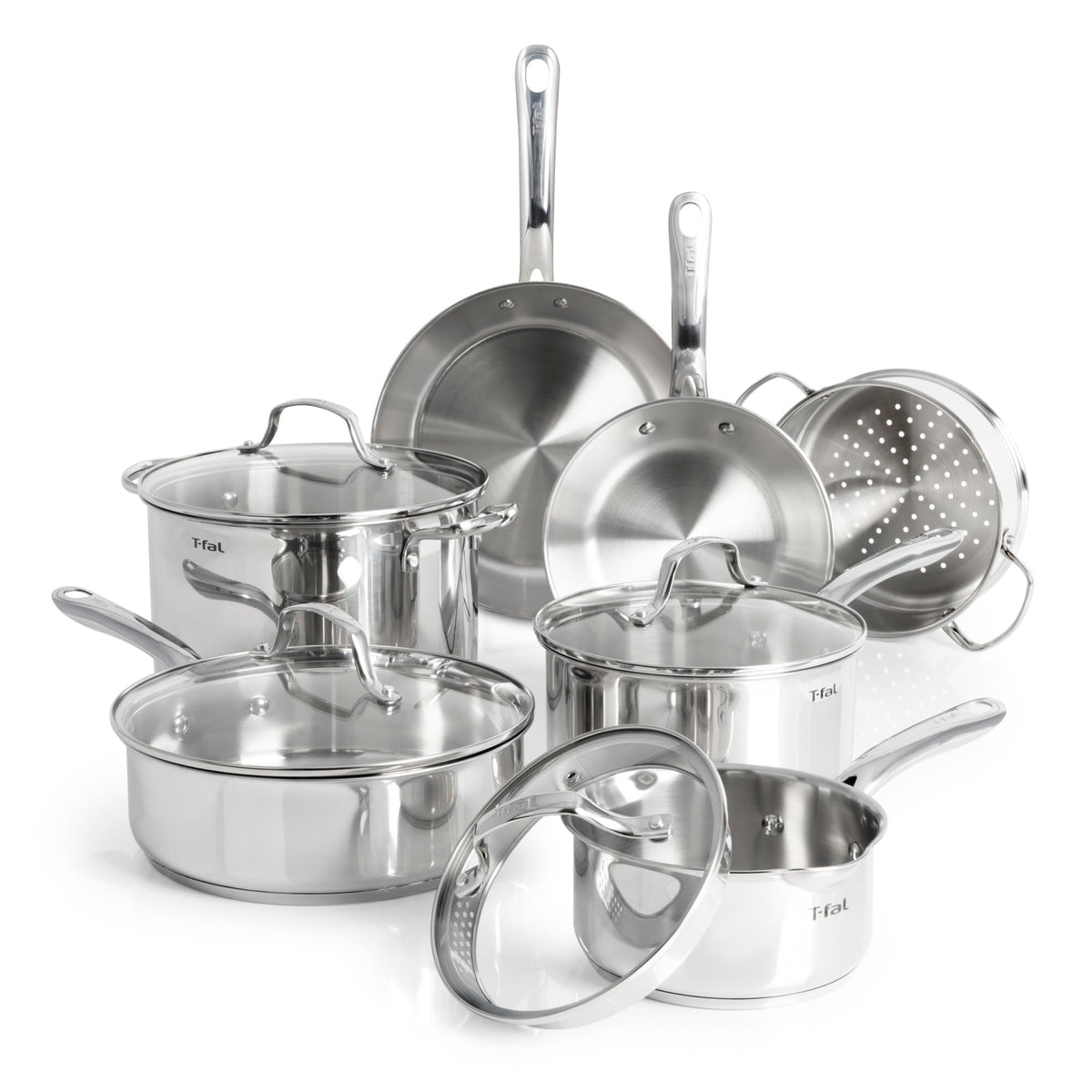 T-Fal stainless steel 8-inch frypan for quick searing and frying