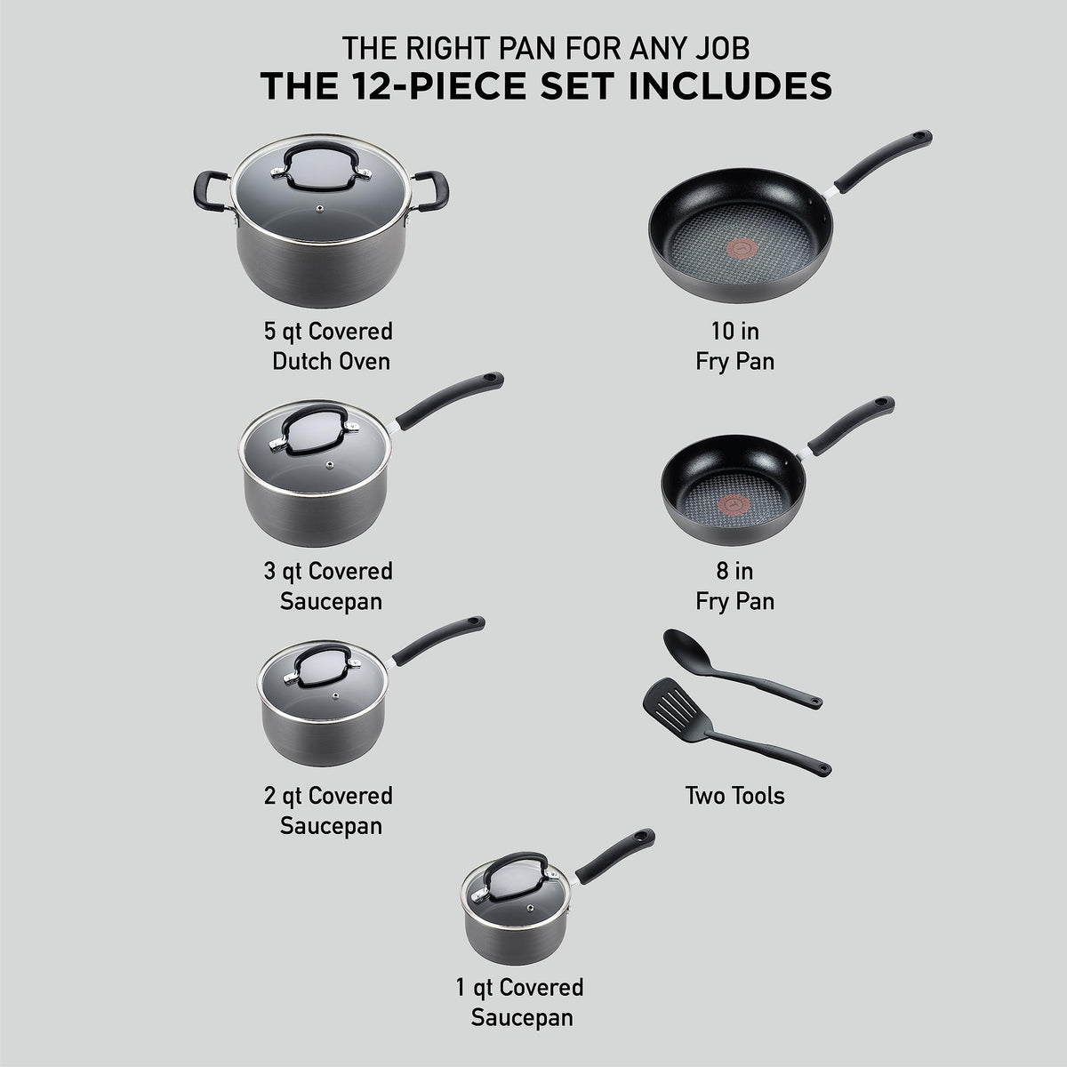 T-Fal Ultimate Hard Anodized 10-inch fry pan delivers even heat for uniform browning