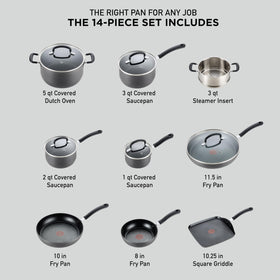 T-Fal Ultimate hard anodized 10.25-inch fry pan with smooth nonstick release.