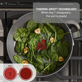 T-Fal Ultimate 2-quart saucepot with lid for versatile sauces.