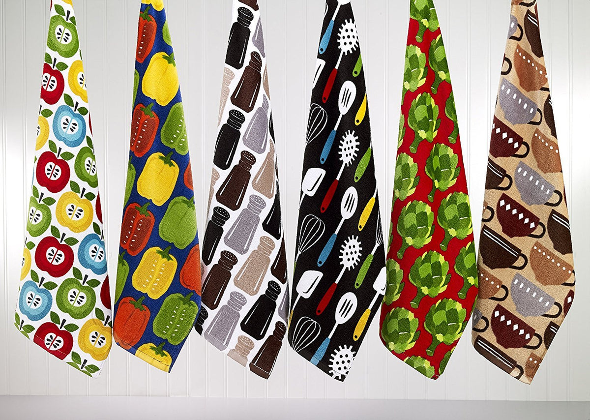 T-Fal utensils towel adds playful style while drying cookware.