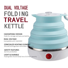 T-magitic blue kettle in use, boiling water efficiently.