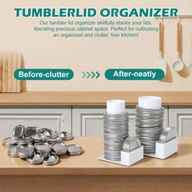 TAAMOG durable lid and ring storage holds up to 12 lids and 12 rings