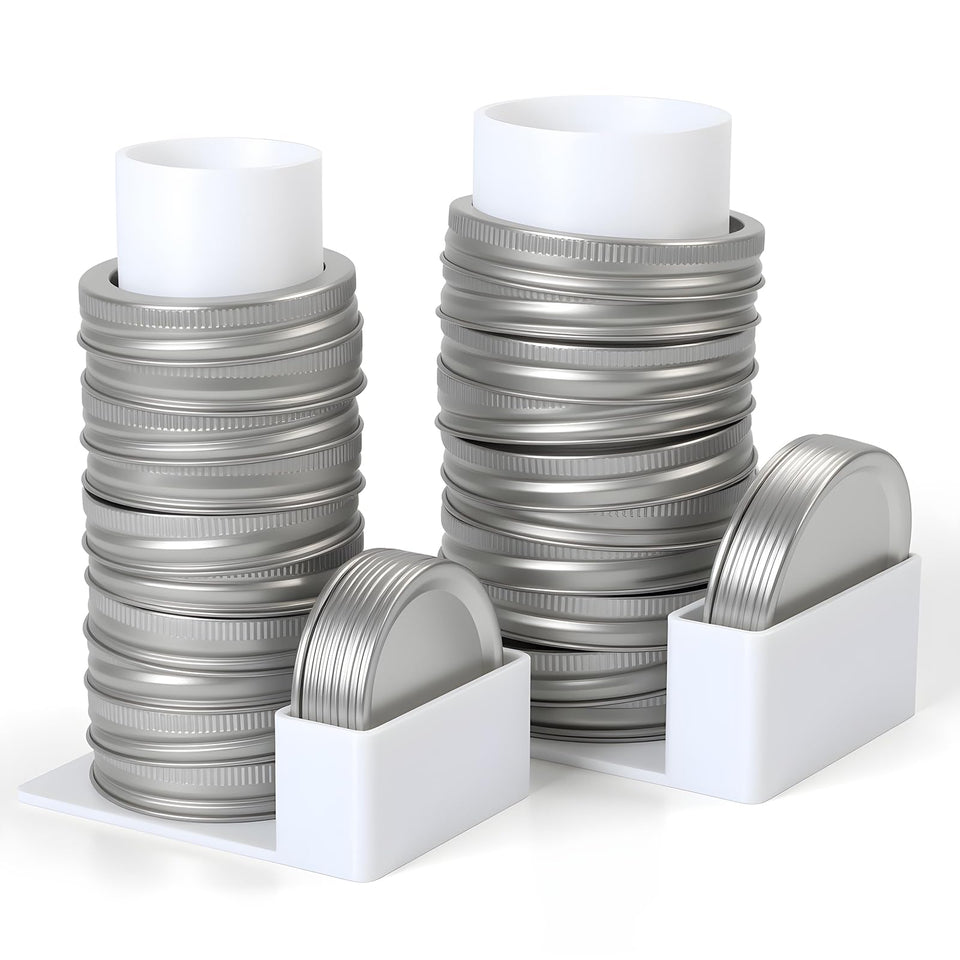TAAMOG regular-mouth mason jar lid organizer keeps lids neatly accessible
