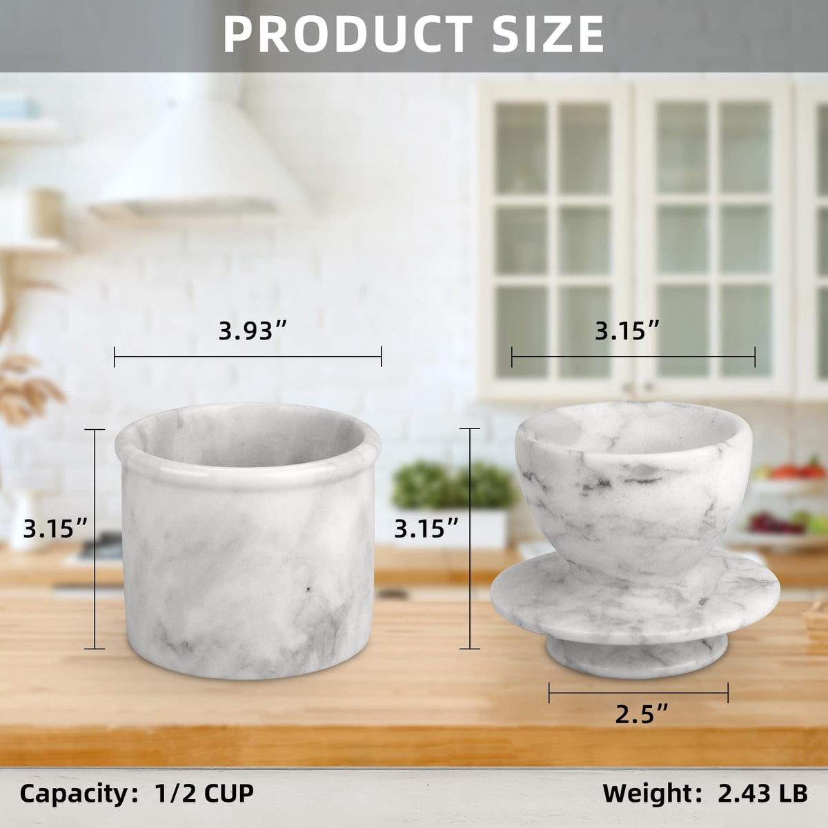 TABHOUKIT butter crock closeup shows marble texture and premium finish for refined style