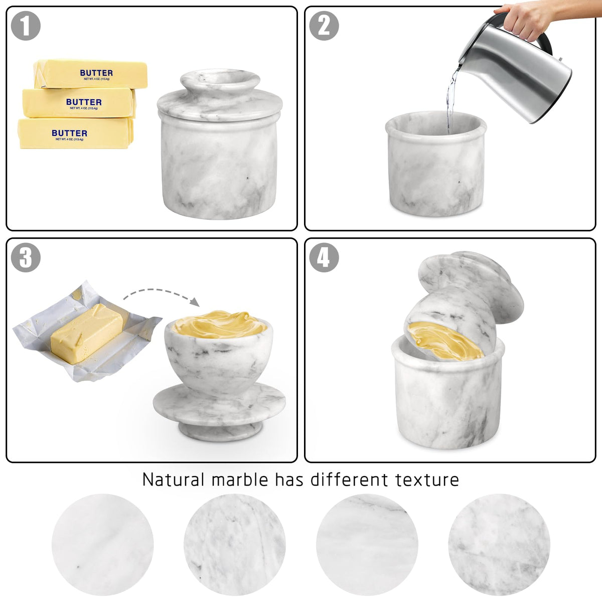 TABHOUKIT butter crock in water bath demonstrates traditional setup for soft spreadability