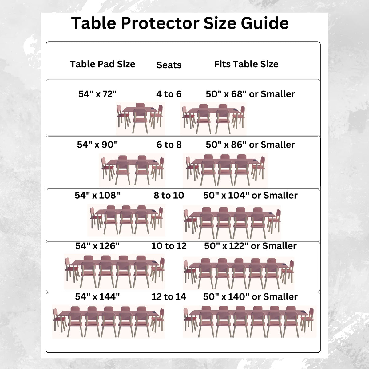 Tablecloths by Design easy-to-clean surface quickly wipes away spills.