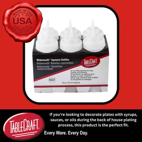 TableCraft 8 oz condiment bottle pack six for busy kitchens