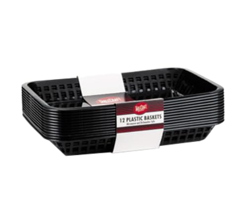 TableCraft C1079BK basket in use at a diner, versatile serving for sandwiches.