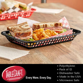 TableCraft C1079BK 12-pack basket bundle, cost-effective bulk option for high-volume service.