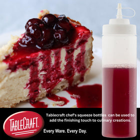 TableCraft clear bottle for quick identification of sauces