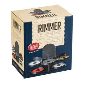 Tablecraft Glass Rimming Station round trays keep rims aligned during prep