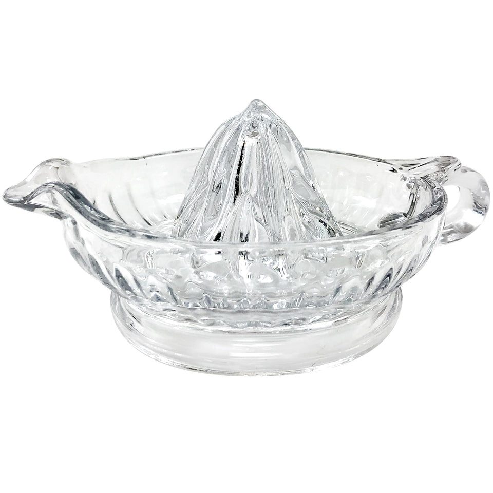 TableCraft H223 glass juicer with handle for easy citrus pressing.