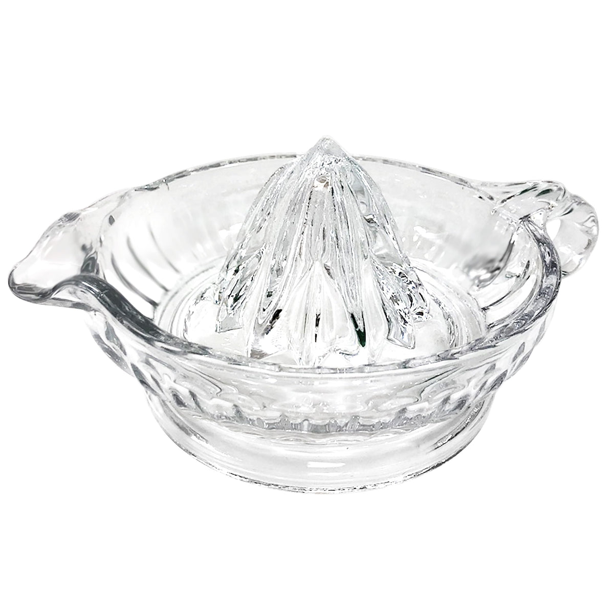TableCraft H223 glass juicer with pour spout for mess-free serving.