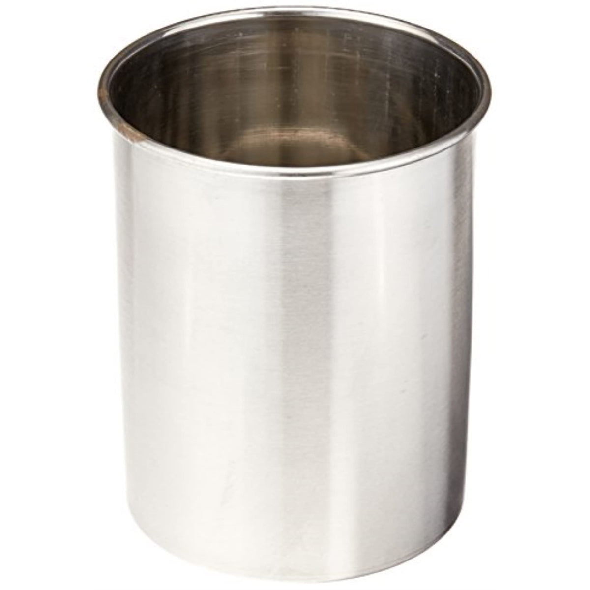 TableCraft HU2 Utensil Holder front view shows brushed stainless finish for a sleek counter display