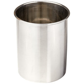 TableCraft HU2 Utensil Holder front view shows brushed stainless finish for a sleek counter display