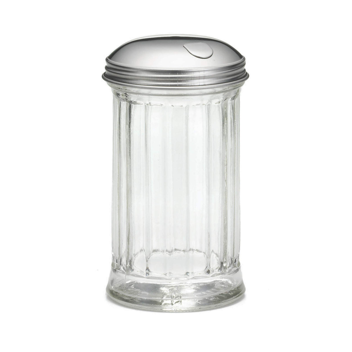 Tablecraft Sugar Pourer hinged lid keeps moisture out and clumps away.