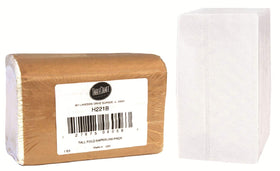 Tablecraft tall fold napkin refill in white, 250-count, ready for busy tables.