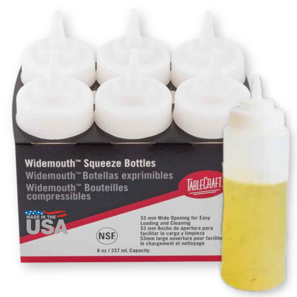 TableCraft widemouth bottle with 63mm opening for easy filling and cleaning
