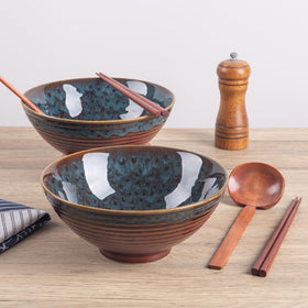 Tacuhy glazed ceramic ramen bowls offer durable heat retention for comforting noodle dishes