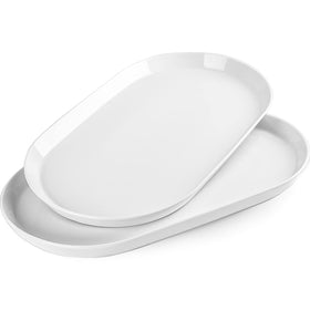 Taeochiy 16-inch oval platter top view ideal for elegant mains and appetizers.