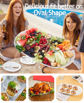 Taeochiy oval platter for entertaining dinners and holiday buffets.