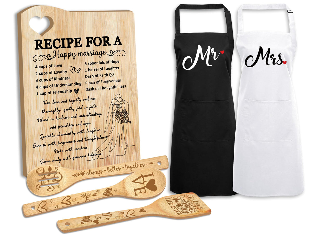 Taesun wedding cutting board with heart cutout for display and prep