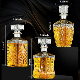 TAEYONK whiskey decanter top seal lid preserves spirits after pouring