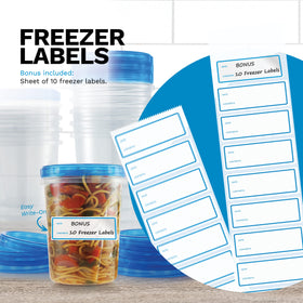 Tafura 32 oz BPA-free durable plastic container with screw-on lid