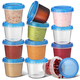 Tafura 4oz containers with lids for easy portioning and on-the-go snacks.