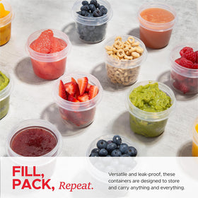 Tafura 4oz snack containers ideal for lunchbox organization and condiments.