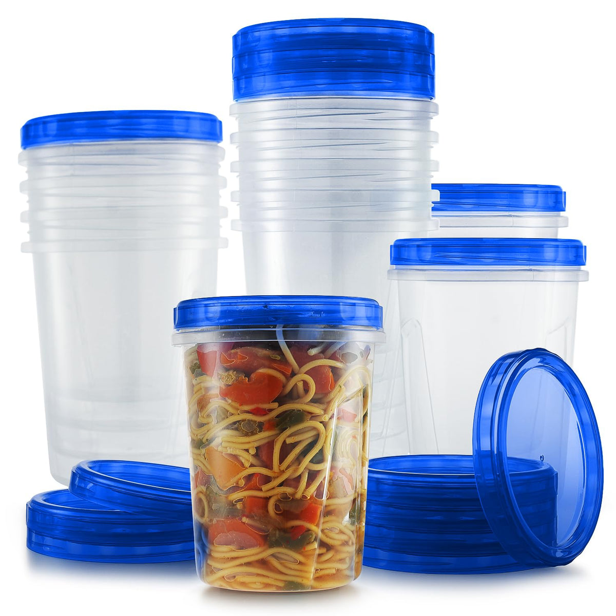 Tafura 6-pack leakproof freezer containers with twist lids to prevent spills