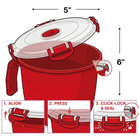 Tafura bowl with cool-touch handles for safe microwave removal.