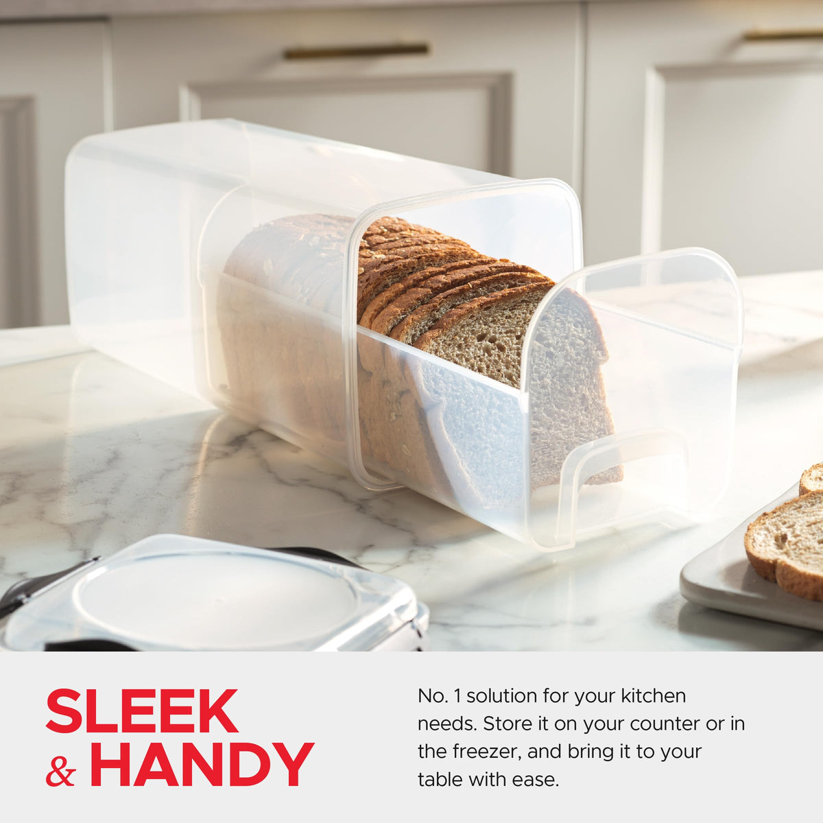 Tafura bread box with airtight lid preserves texture and flavor for bread