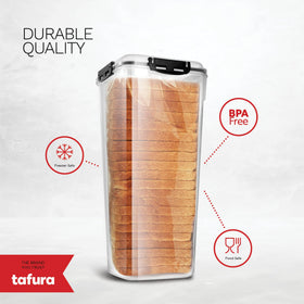 Tafura airtight bread box with silicone seal preserves crust and crumb