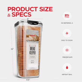 Tafura slim-design bread storage saves counter space in small kitchens