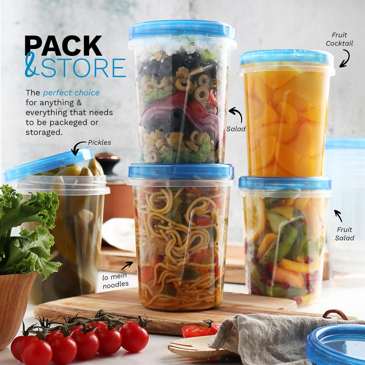Tafura durable, food-grade PP reusable containers resist cracking